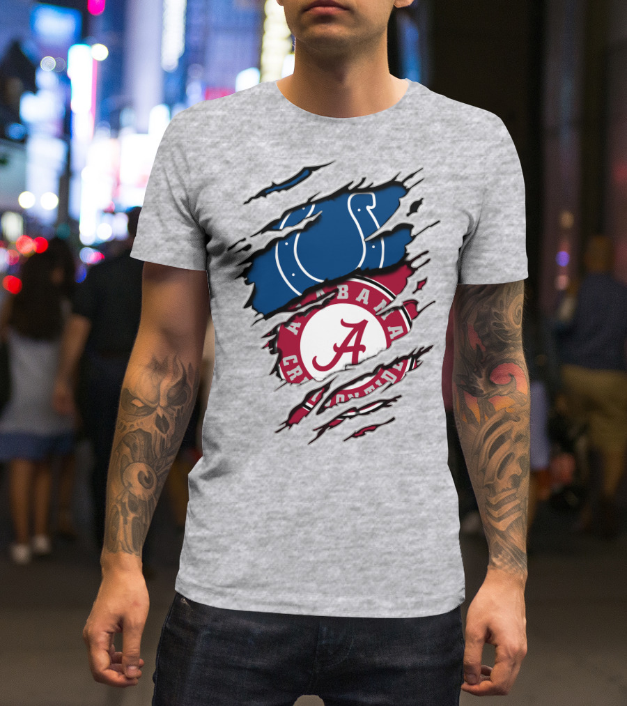 Indianapolis Colts Alabama Crimson Tide Collaboration Fan Gear T-Shirt