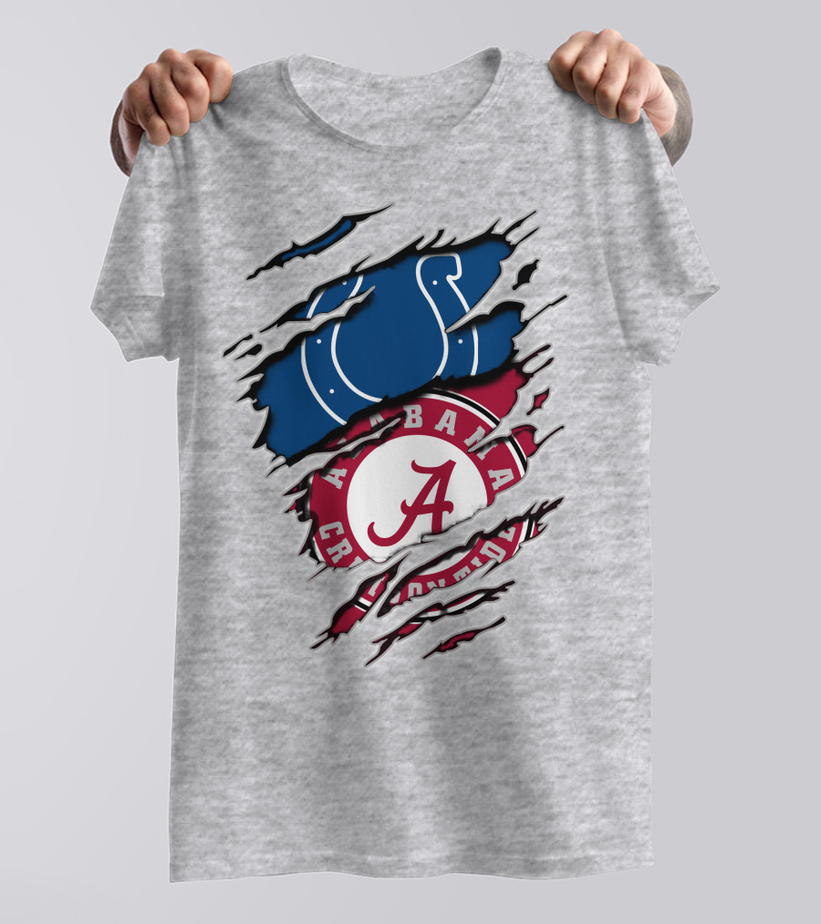 Indianapolis Colts Alabama Crimson Tide Collaboration Fan Gear T-Shirt