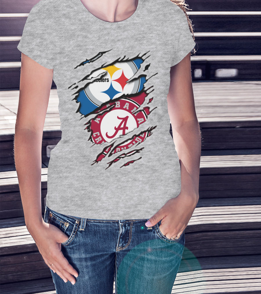 Alabama Crimson Tide Steelers Layered T-Shirt