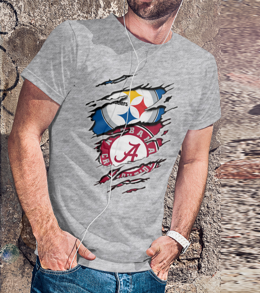 Alabama Crimson Tide Steelers Layered T-Shirt
