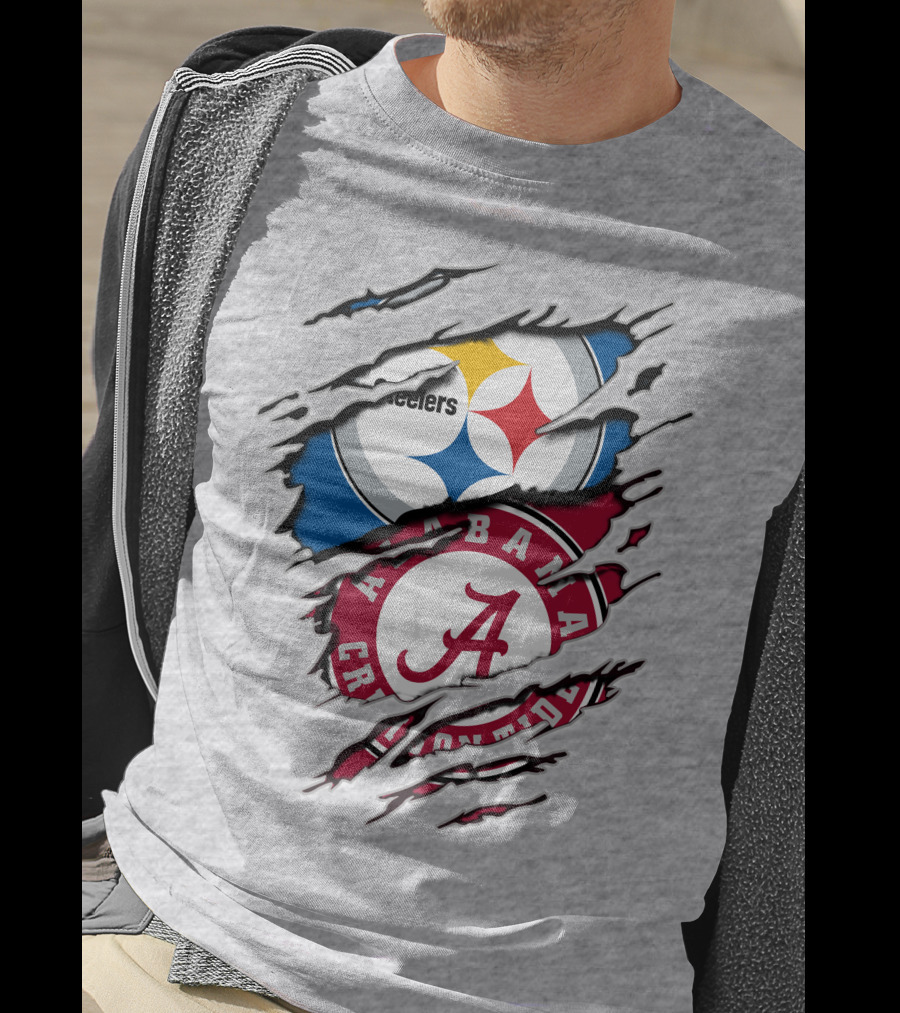Alabama Crimson Tide Steelers Layered T-Shirt