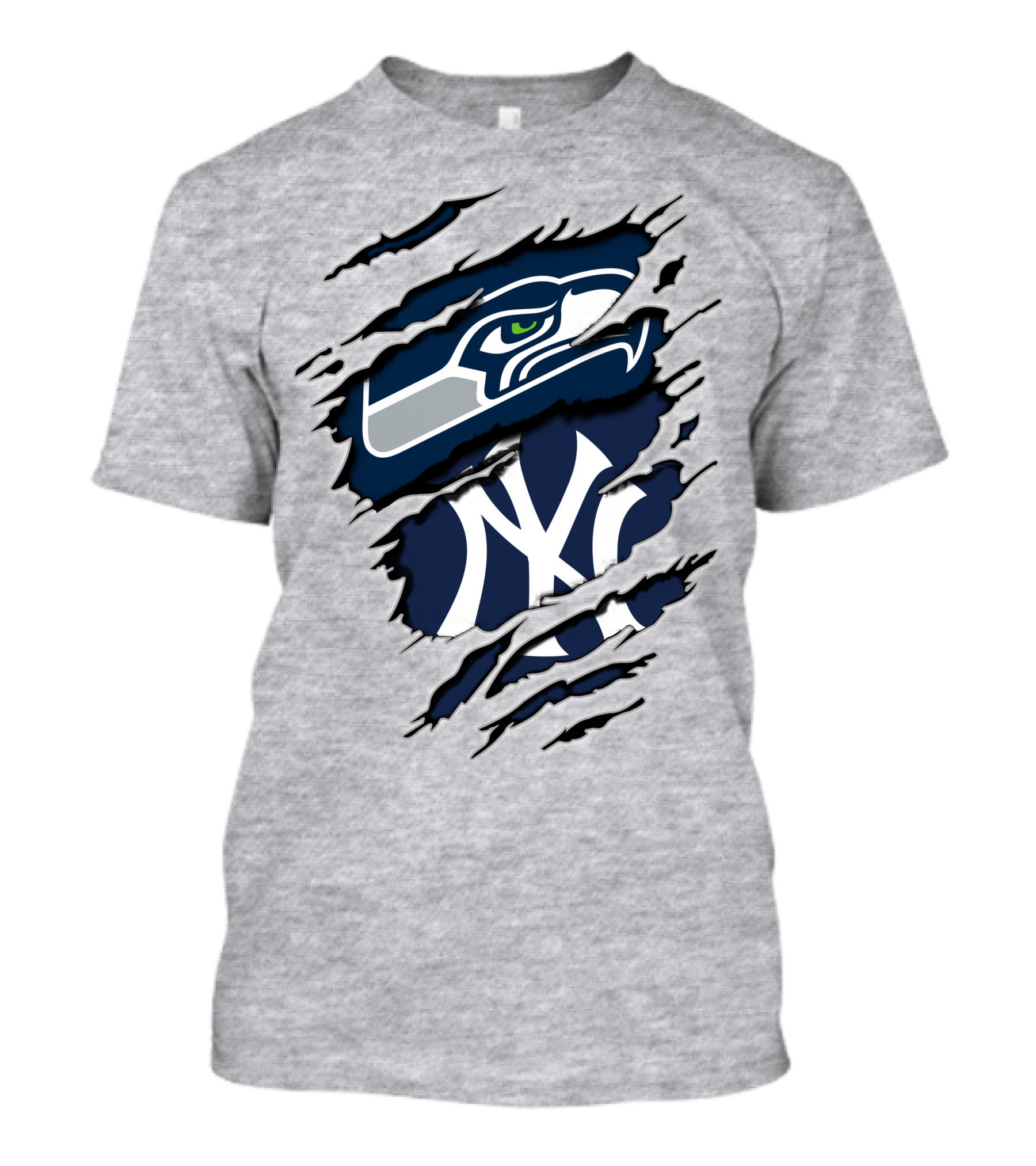 Seahawks Yankees Logo Fusion T-Shirt