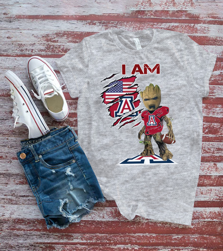 I AM Arizona Baby Groot American Football Star T-Shirt