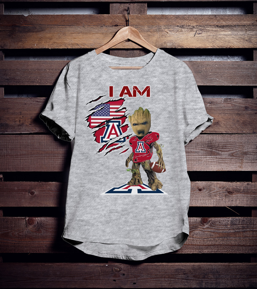 I AM Arizona Baby Groot American Football Star T-Shirt