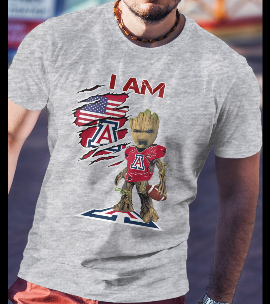 I AM Arizona Baby Groot American Football Star T-Shirt