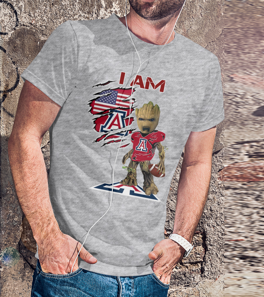 I AM Arizona Baby Groot American Football Star T-Shirt