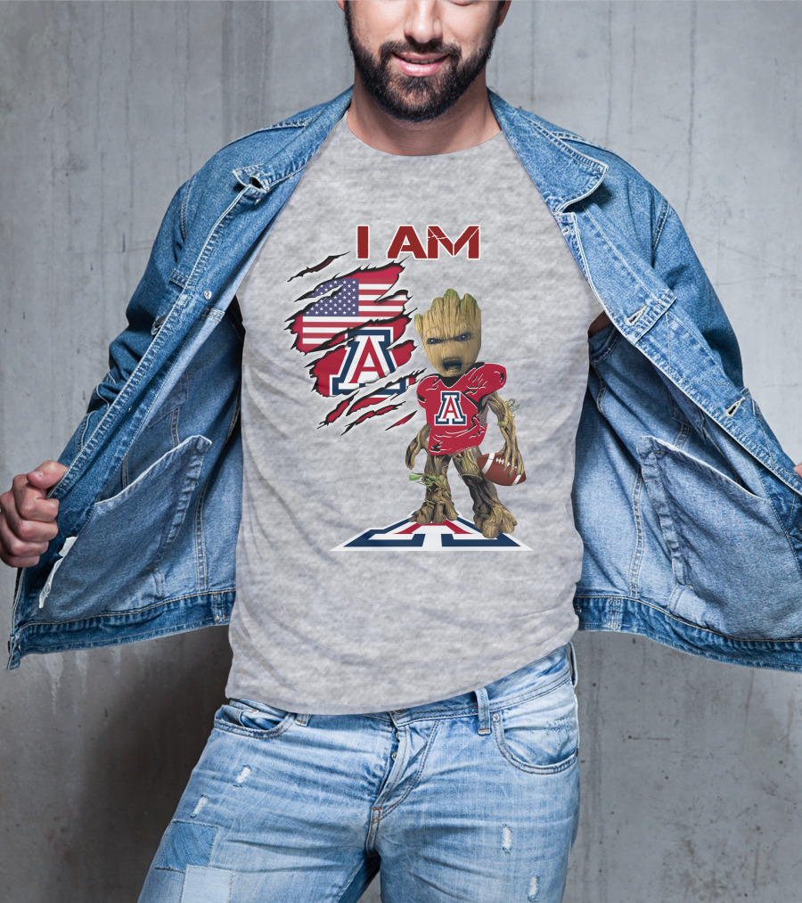 I AM Arizona Baby Groot American Football Star T-Shirt