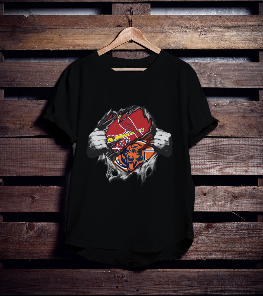 St. Louis Cardinals Chicago Bears Crossover T-Shirt