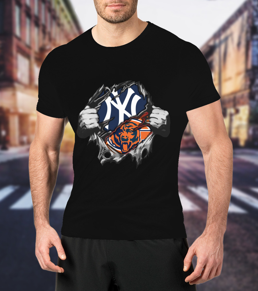 Yankees Bears Logo Fusion T-Shirt