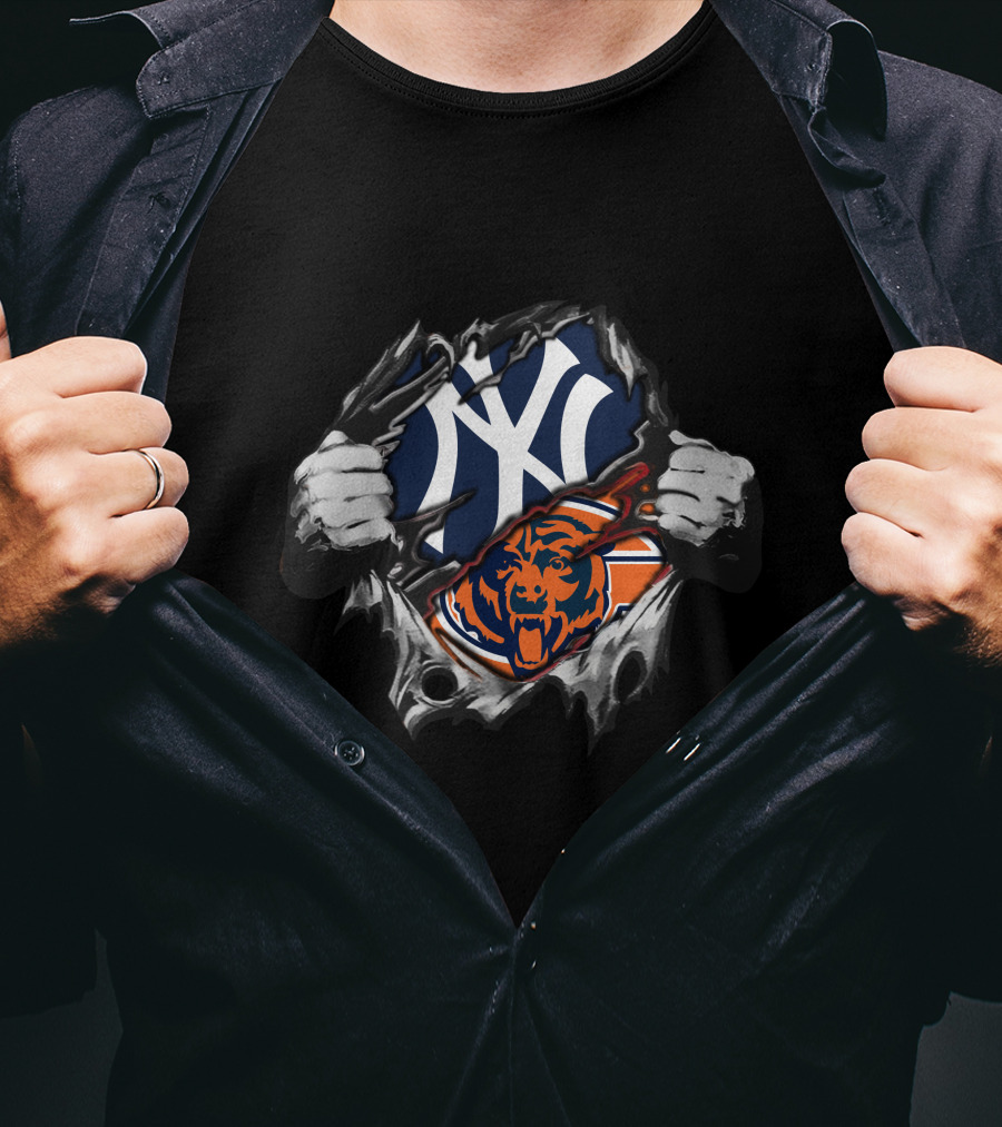 Yankees Bears Logo Fusion T-Shirt
