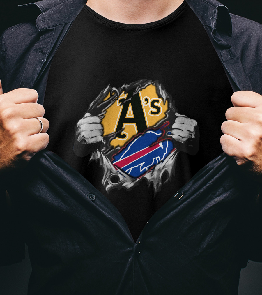 Oakland Athletics Buffalo Bills Mashup T-Shirt