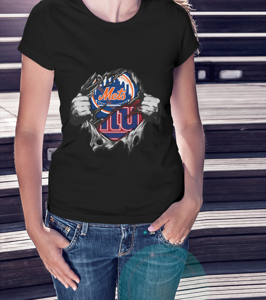 Mets Giants Logo Tear Effect T-Shirt