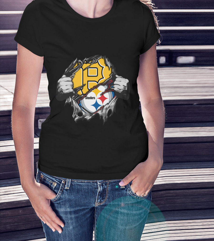 Steelers Pirates Logo Mashup T-Shirt
