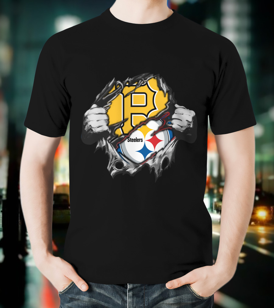 Steelers Pirates Logo Mashup T-Shirt