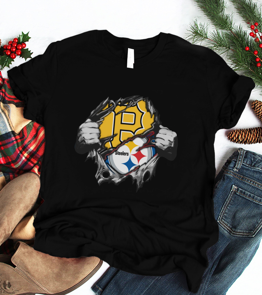 Steelers Pirates Logo Mashup T-Shirt
