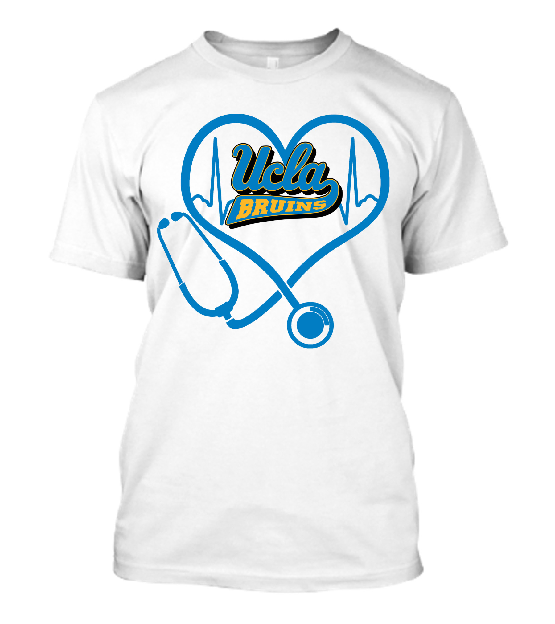 Ucla Bruins Nurse Heartbeat Stethoscope T-Shirt