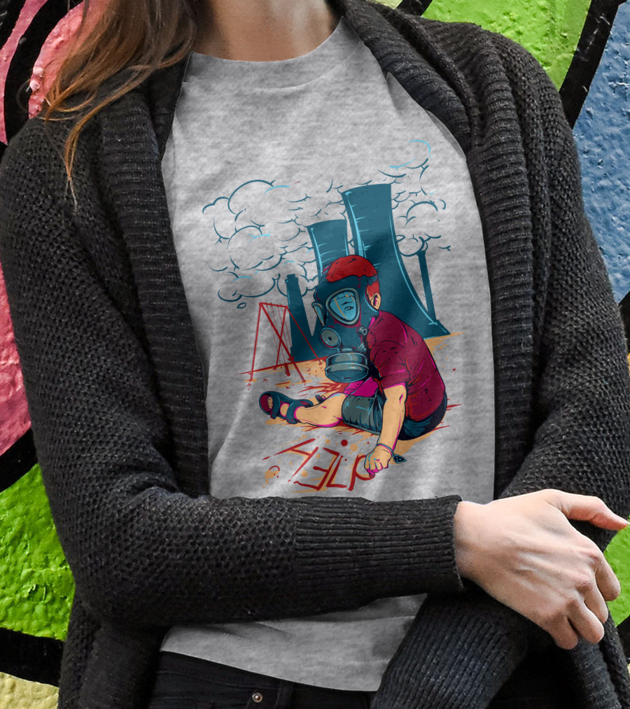 The Cry Of The Future Preschool Gas Mask Child Industrial Playground T-Shirt