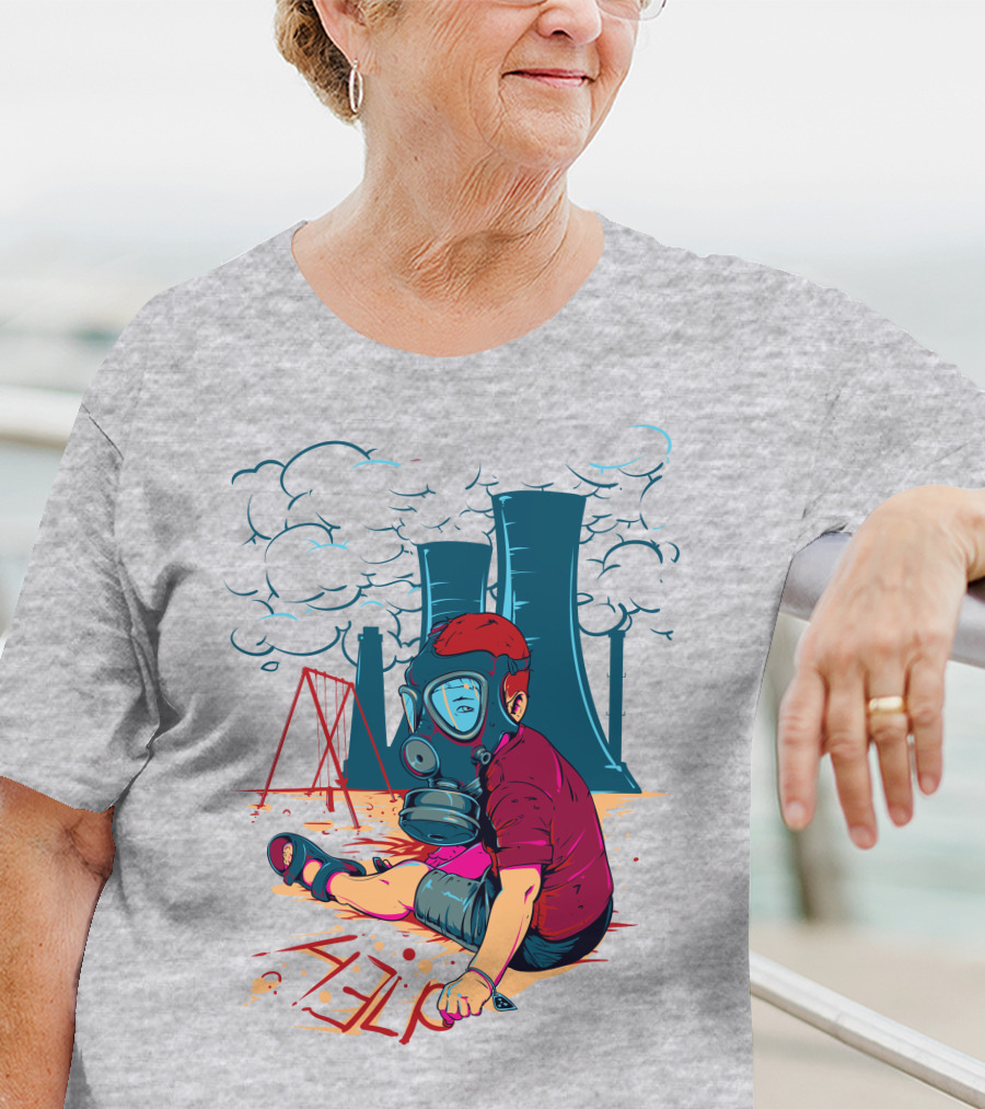 The Cry Of The Future Preschool Gas Mask Child Industrial Playground T-Shirt