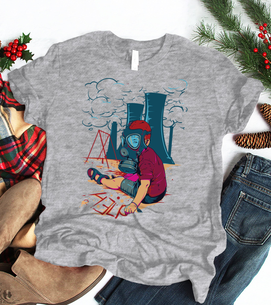 The Cry Of The Future Preschool Gas Mask Child Industrial Playground T-Shirt