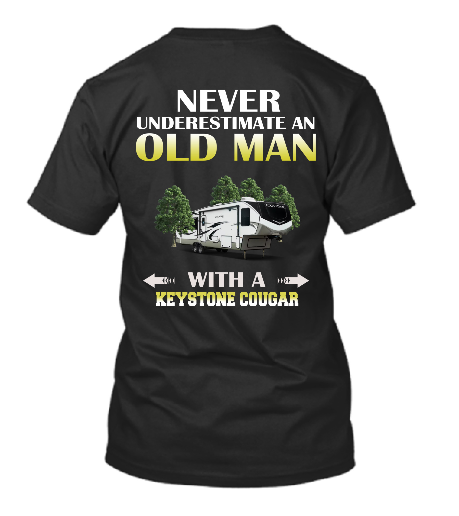 NEVER UNDERESTIMATE AN OLD MAN WITH A KEYSTONE COUGAR T-Shirt
