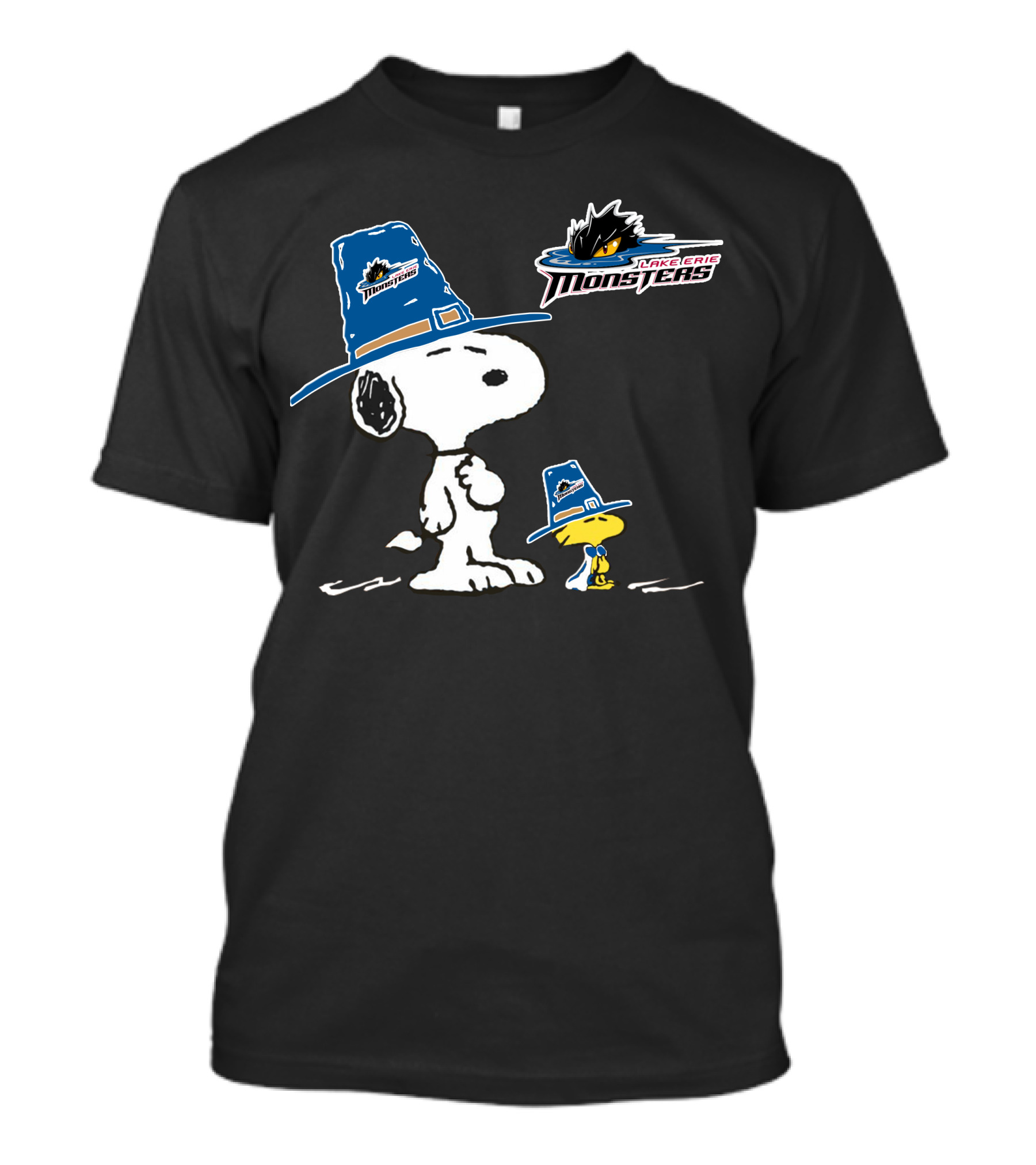 Cleveland Monsters Lake Erie Snoopy And Woodstock T-Shirt