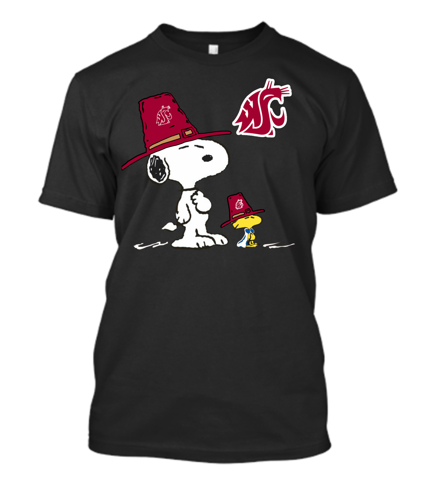 Snoopy Woodstock Washington State Cougars WSU T-Shirt