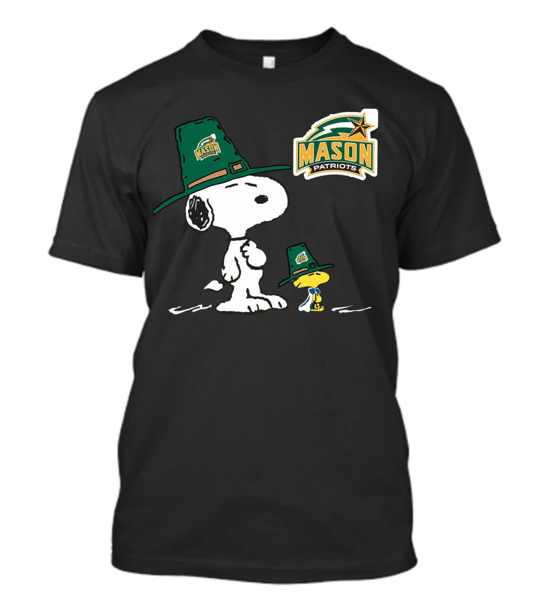 George Mason Patriots Snoopy And Woodstock Peanuts T-Shirt