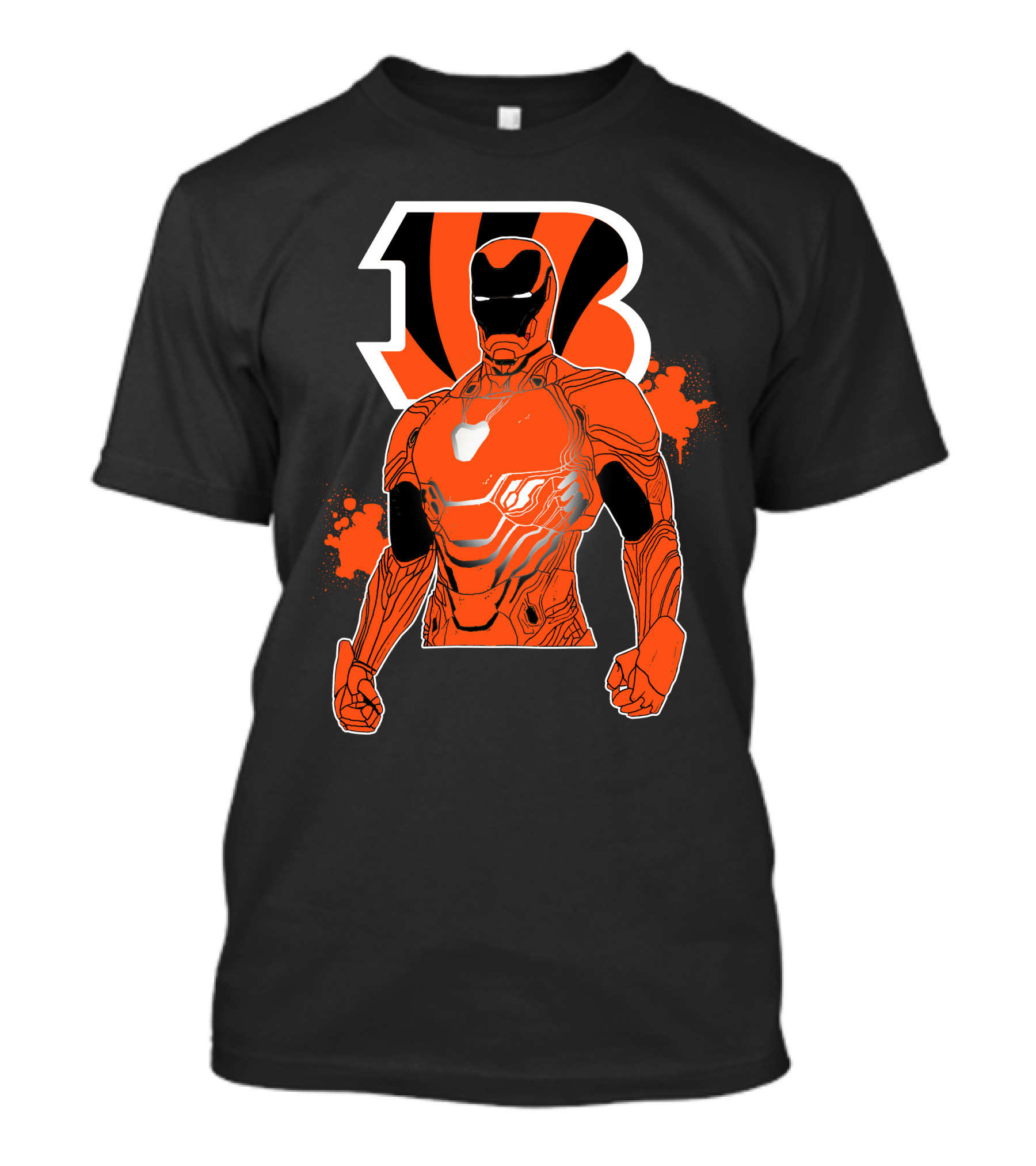 Iron Man Bengals Nfl Crossover Football T-Shirt