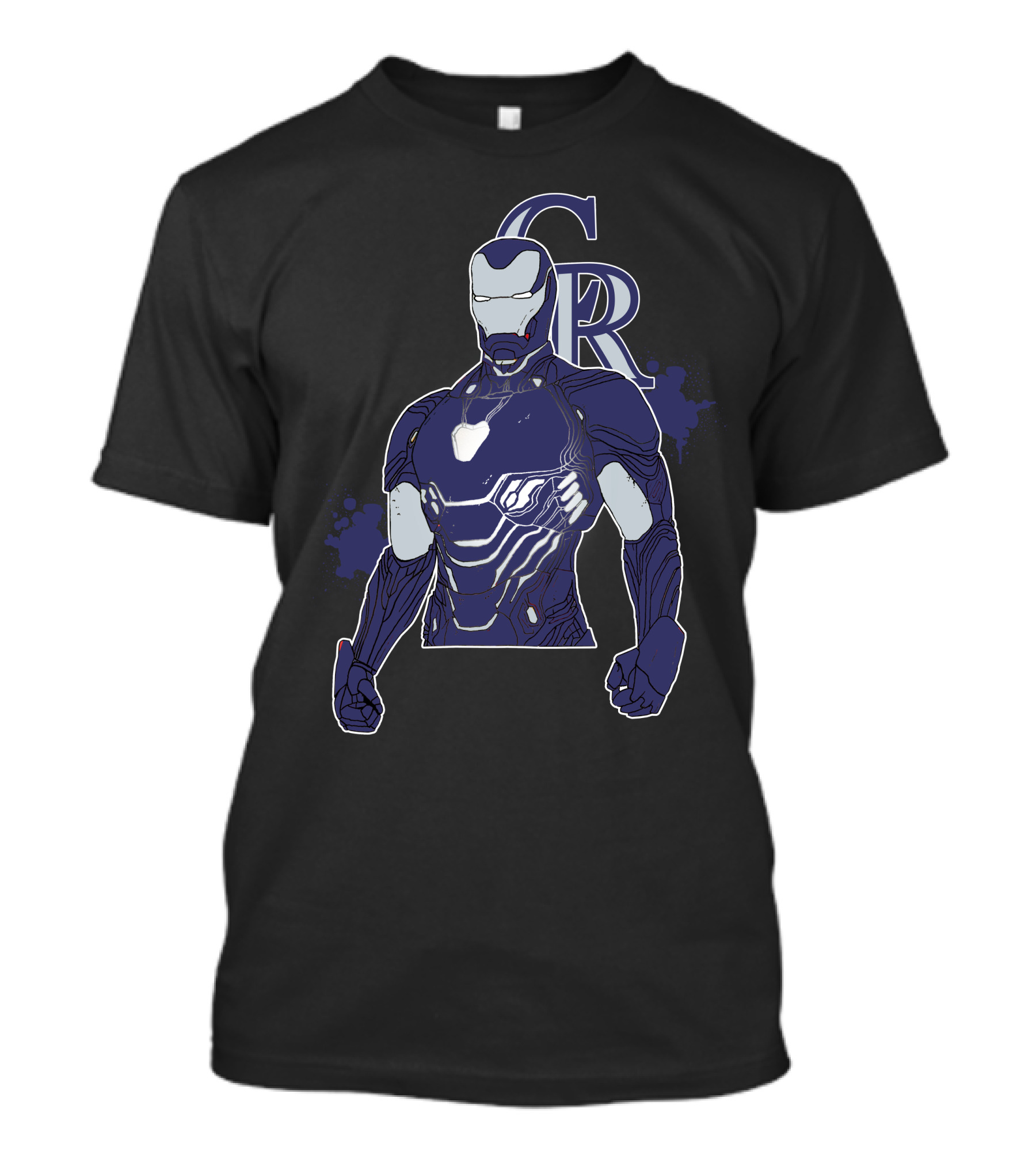 Iron Man Colorado Rockies Crossover Fan Collaboration T-Shirt