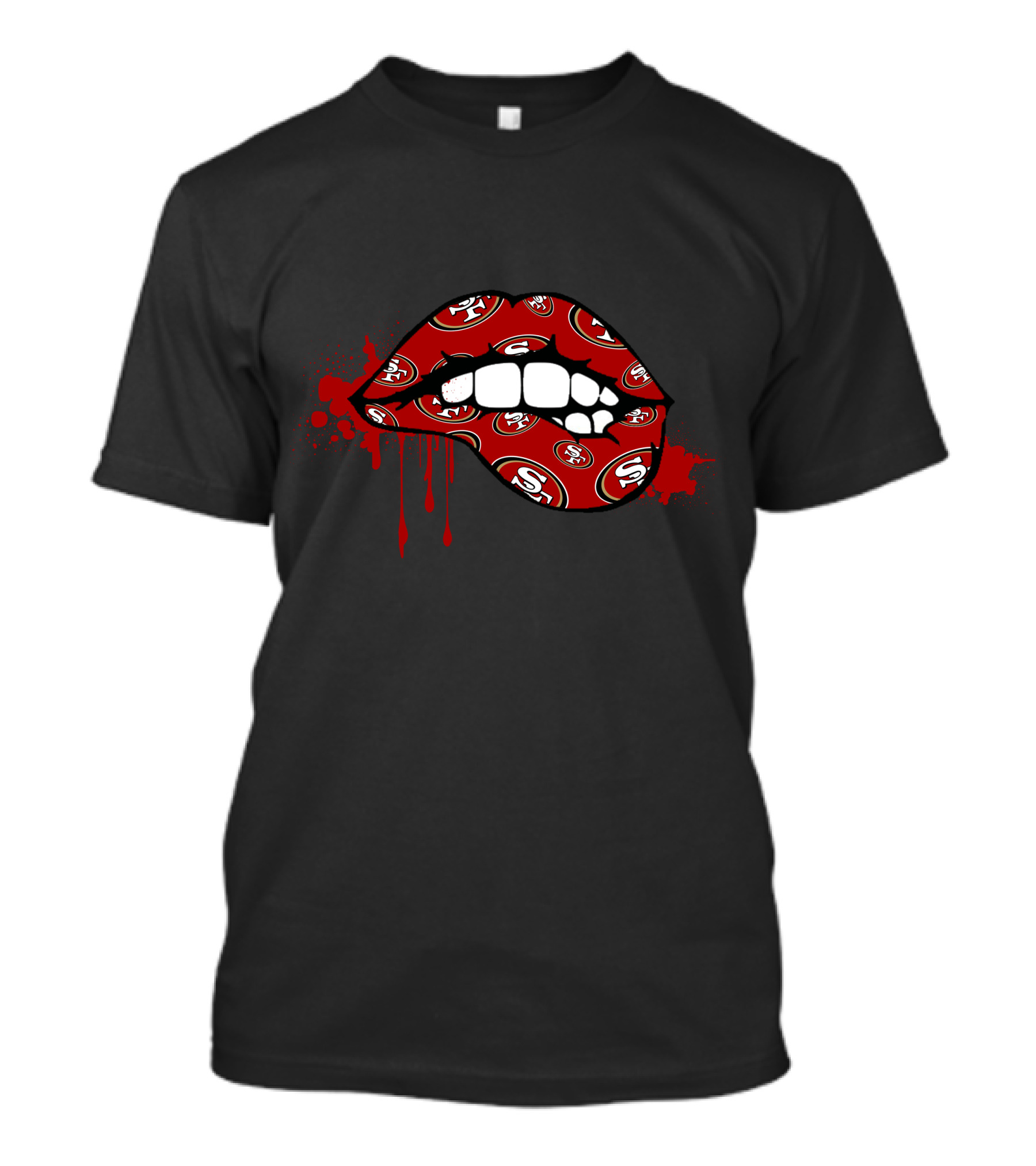 San Francisco 49ers Dripping Lip Logo Theme T-Shirt