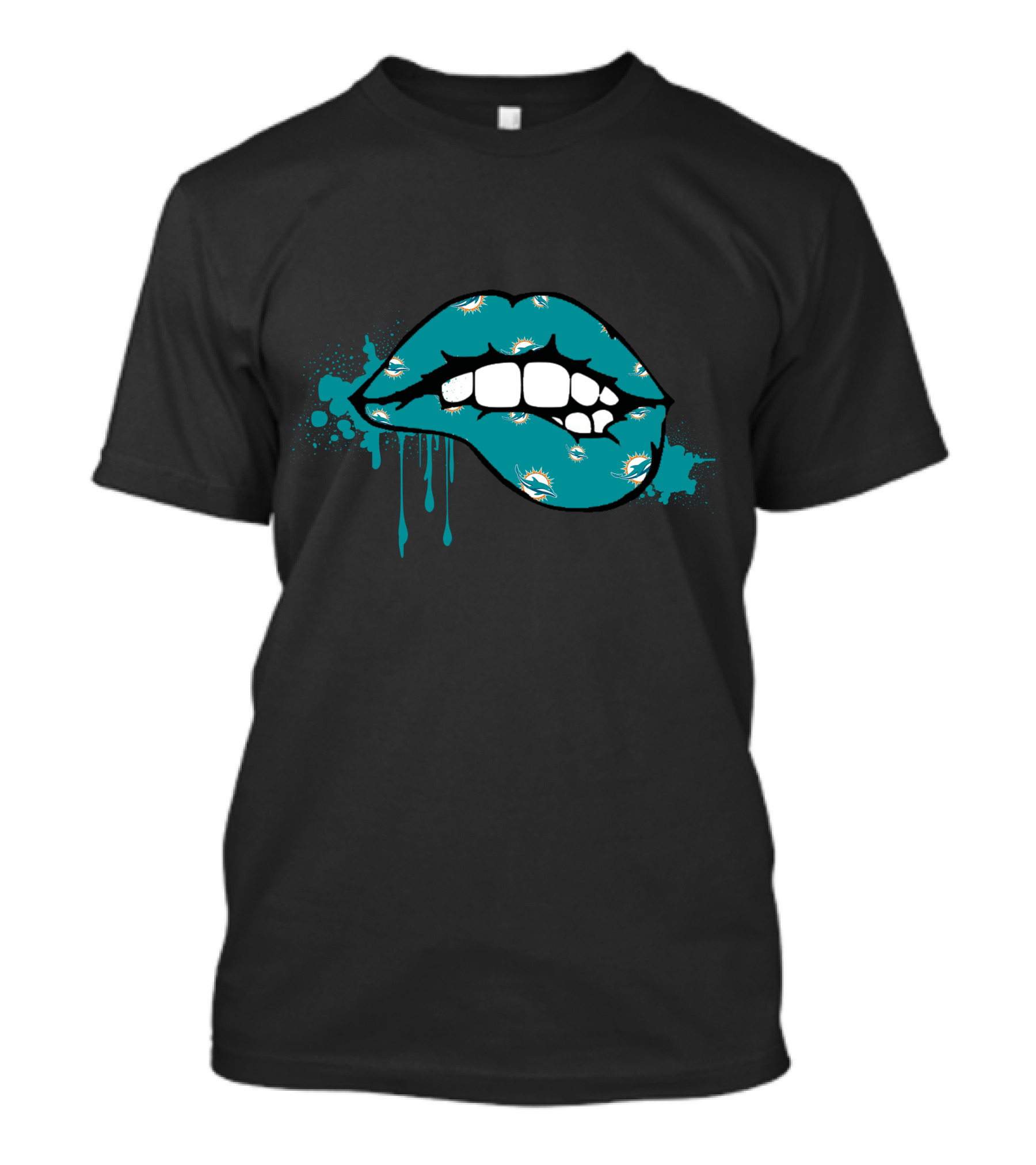 Dripping Lips Miami Dolphins T-Shirt