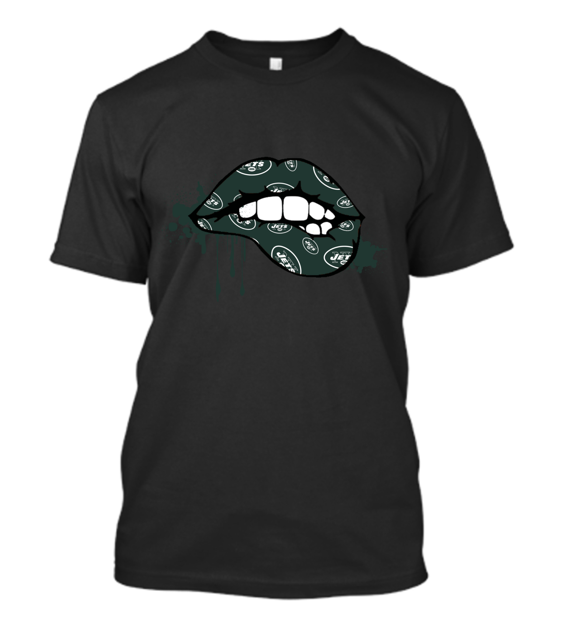 Dripping Lips New York Jets Logo T-Shirt