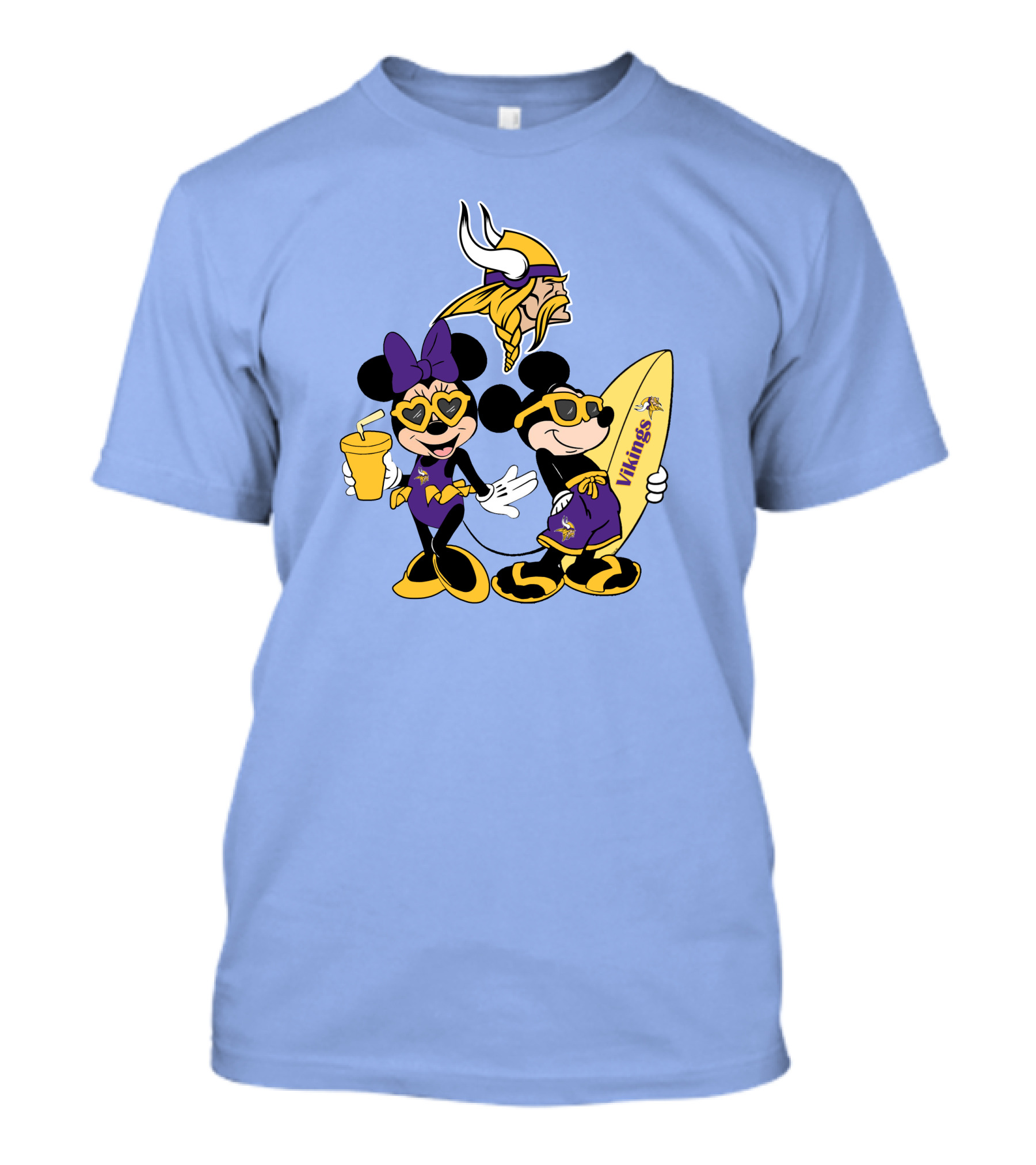 Vikings Mickey Happy Vacation Minnesota Fun T-Shirt
