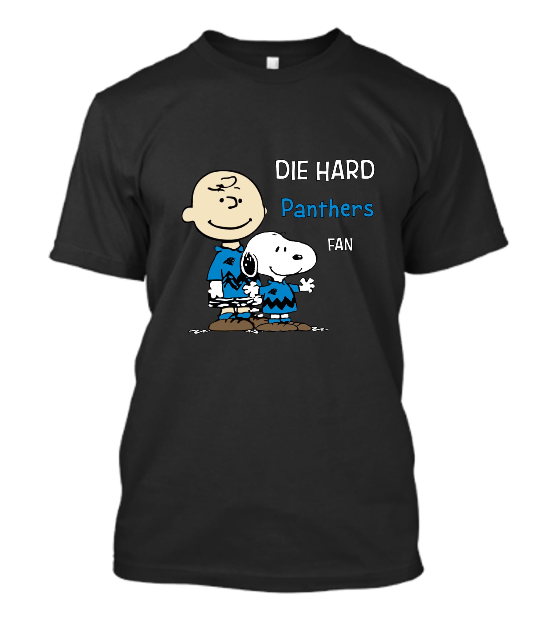 Die Hard Panthers Fan Snoopy And Charlie Brown T-Shirt