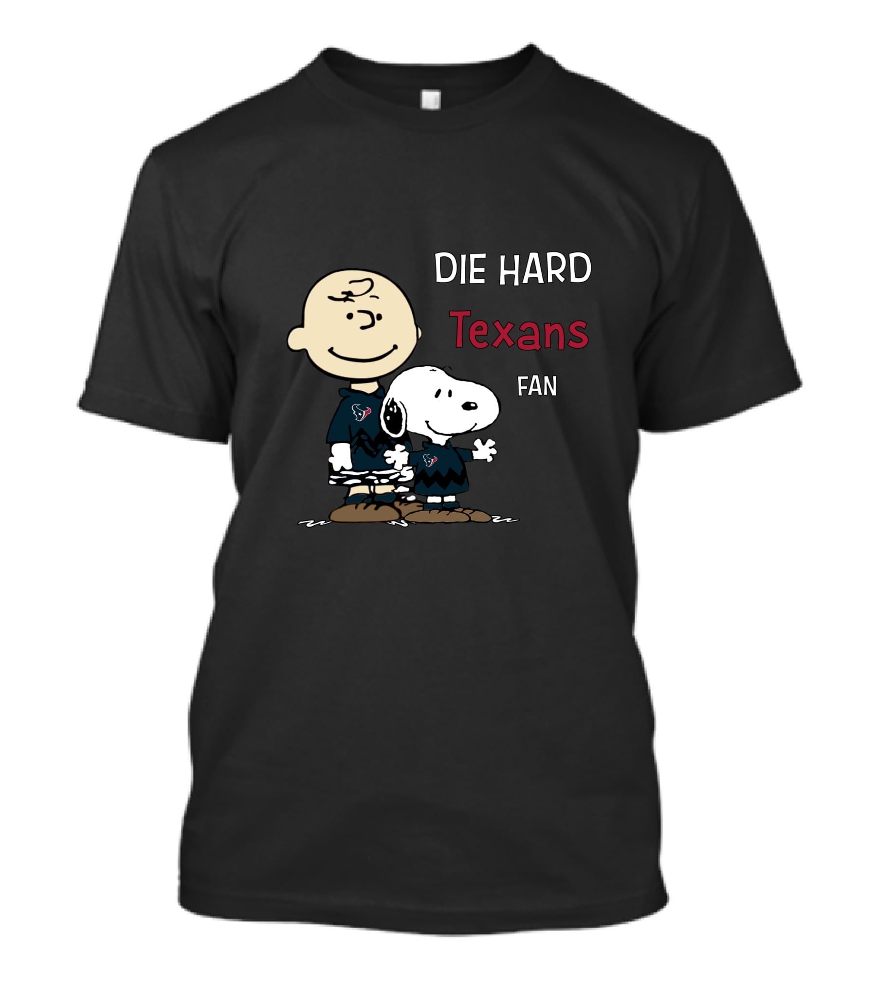 Die Hard Texans Fan Snoopy And Charlie Brown T-Shirt