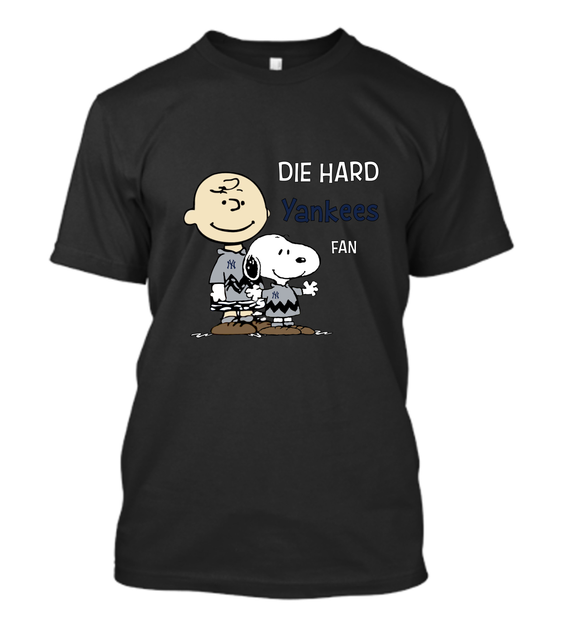 Die Hard Yankees Fan Snoopy And Charlie Brown T-Shirt