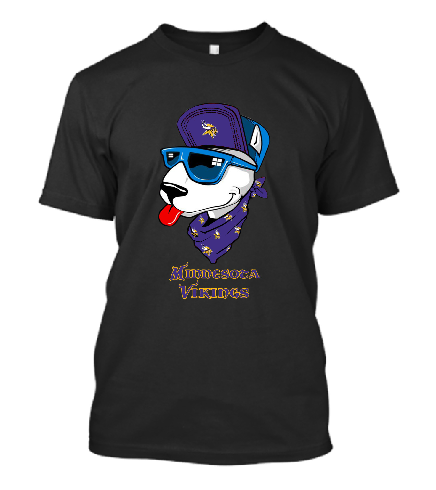 Minnesota Vikings Bull Terrier T-Shirt