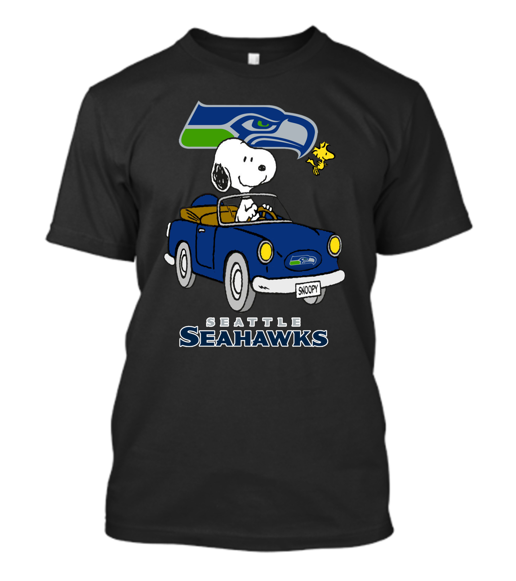 Snoopy Seattle Seahawks Long Ride Adventure T-Shirt