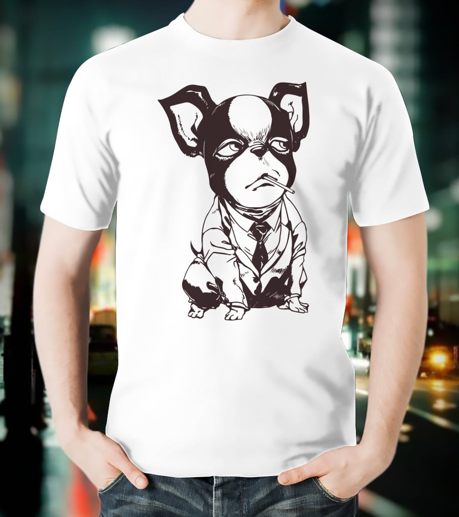 Iggy Jojo Bizarre Adventure Manga Character Dog In Suit T-Shirt