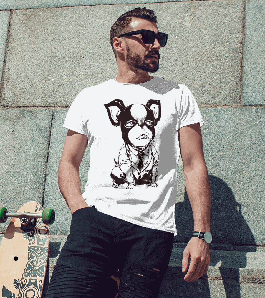 Iggy Jojo Bizarre Adventure Manga Character Dog In Suit T-Shirt