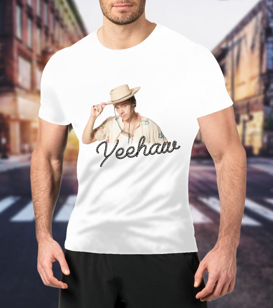 Yeehaw Cowboy Style With Floral T-Shirt