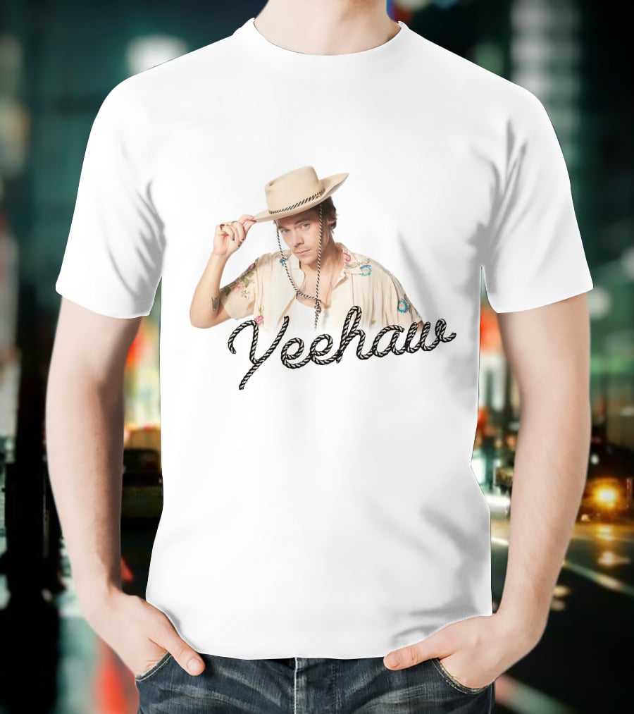 Yeehaw Cowboy Style With Floral T-Shirt