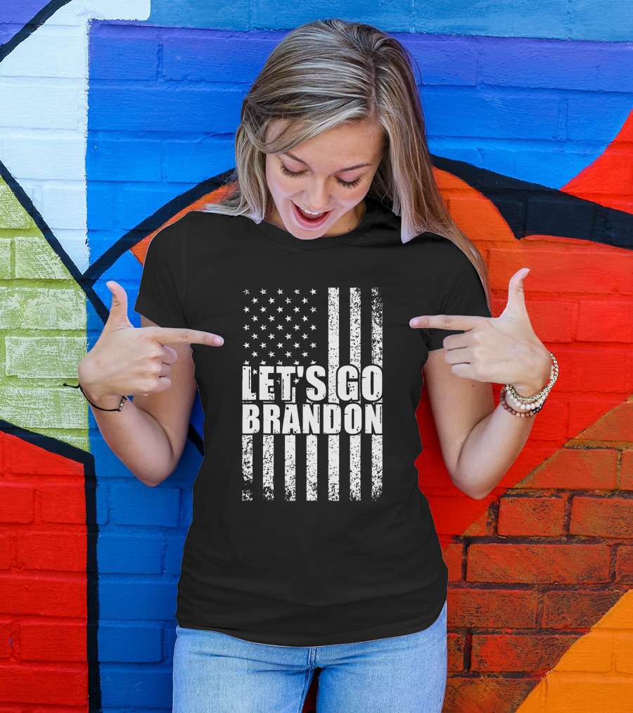 Let's Go Brandon American Flag Conservative T-Shirt