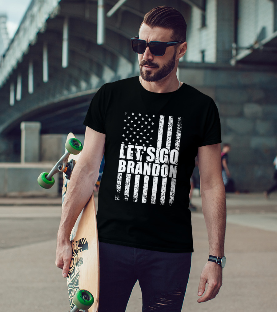Let's Go Brandon American Flag Conservative T-Shirt