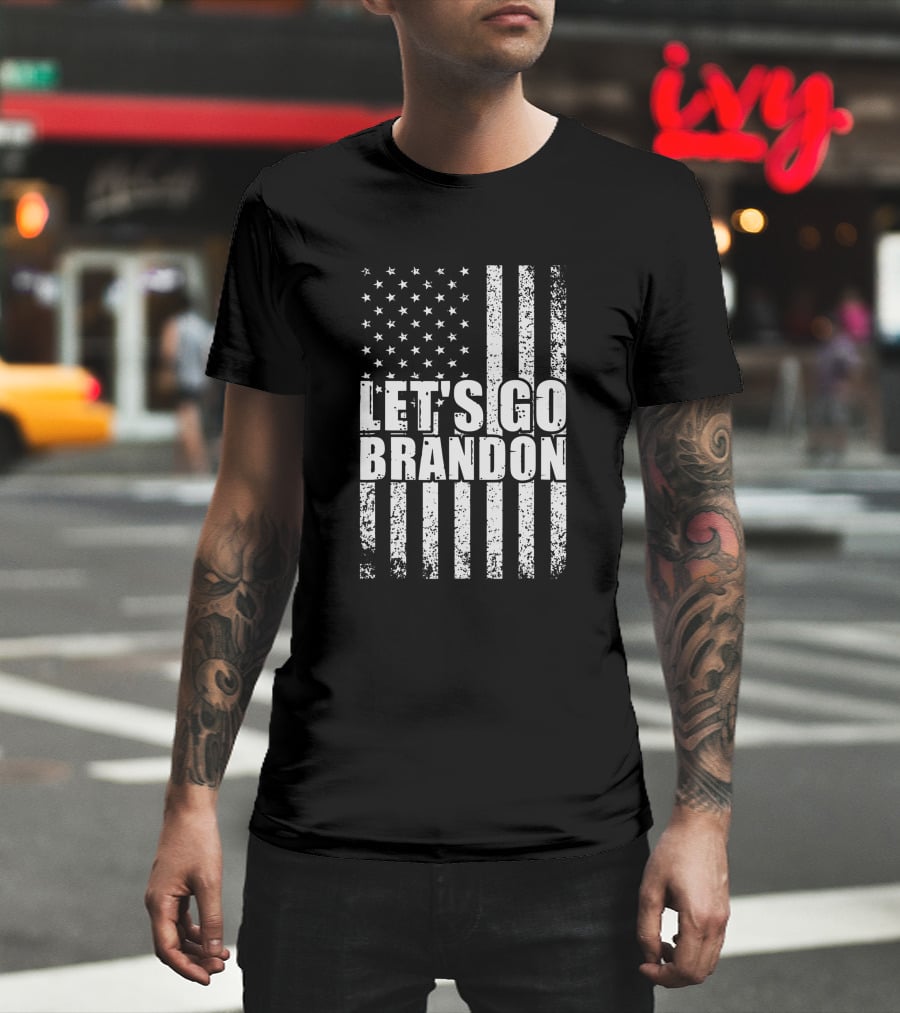 Let's Go Brandon American Flag Conservative T-Shirt