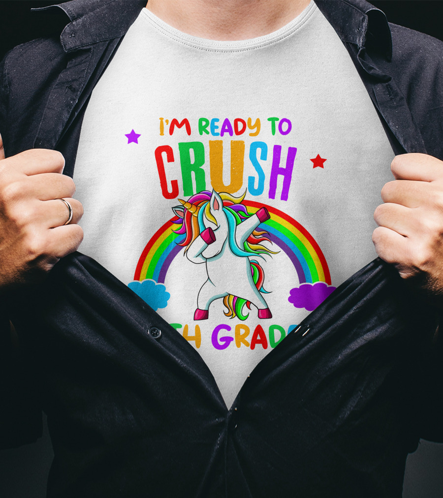 I'm Ready To Crush 5th Grade Unicorn Rainbow T-Shirt