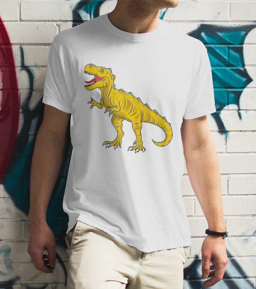 Yellow Dinosaur Tyrannosaurus Rex T-Shirt