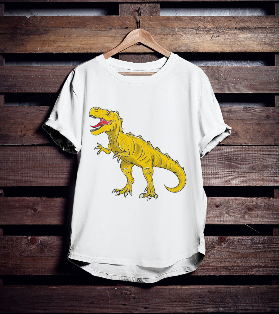 Yellow Dinosaur Tyrannosaurus Rex T-Shirt