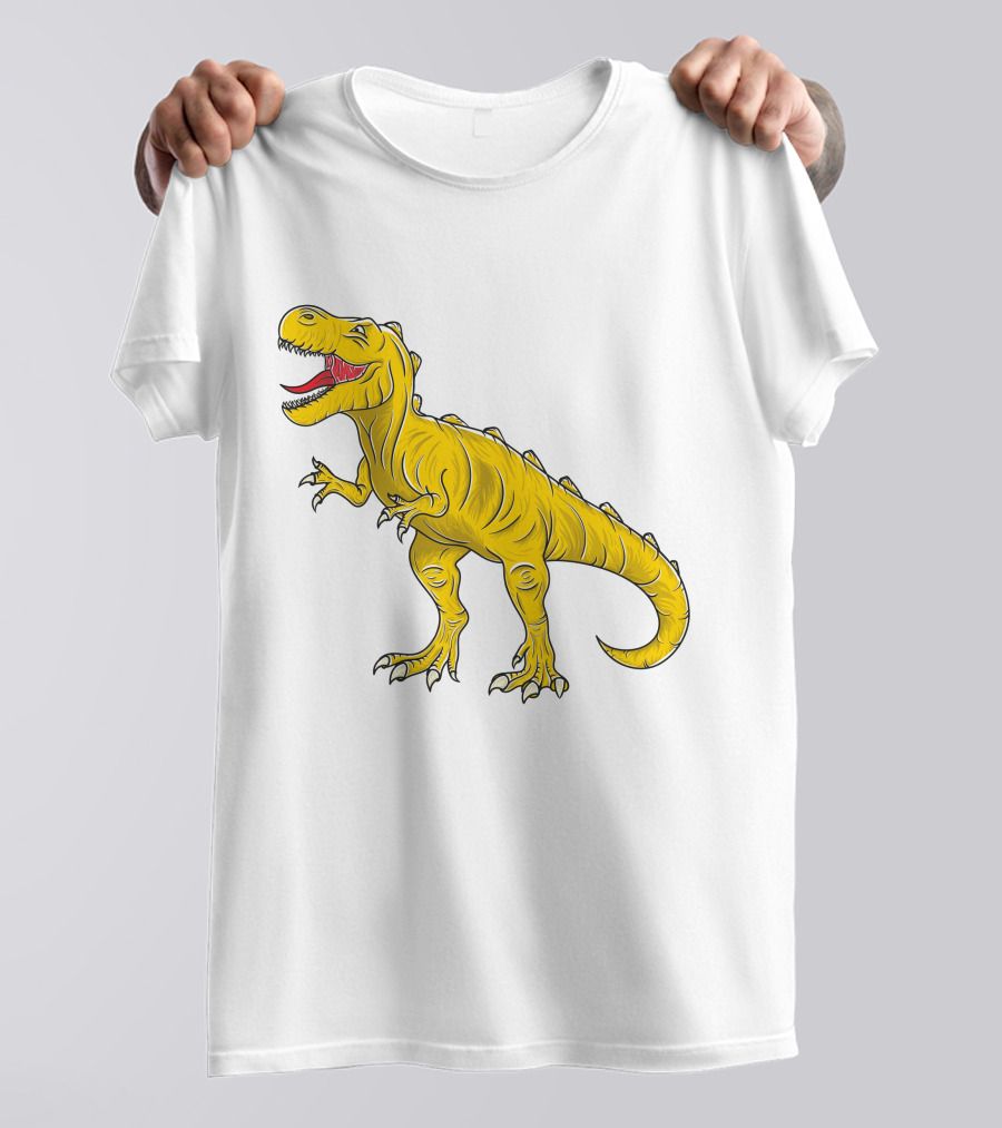 Yellow Dinosaur Tyrannosaurus Rex T-Shirt