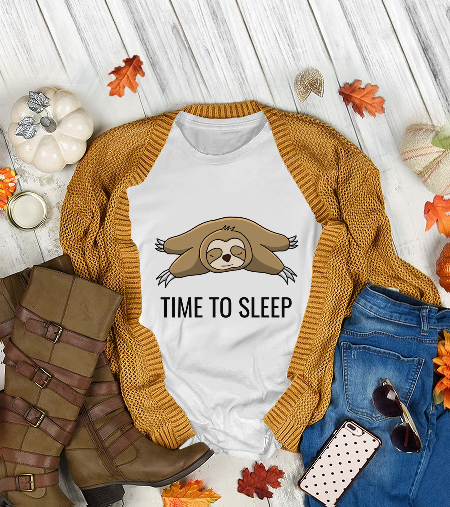 Sleepy Sloth Nap Time Bliss T-Shirt